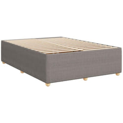 Cadre de lit sans matelas taupe 160x200 cm tissu Vidaxl