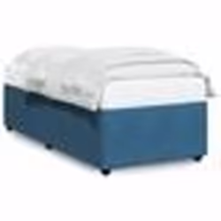 vidaXL Cadre de lit sans matelas bleu 100x200 cm velours - 100 x 200 cm
