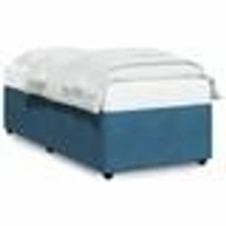 vidaXL Cadre de lit sans matelas bleu 100x200 cm velours - 100 x 200 cm