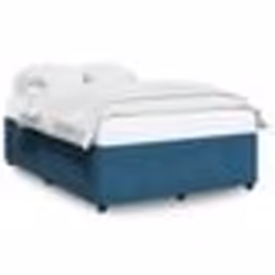 vidaXL Cadre de lit sans matelas bleu 140x190 cm velours - 140 x 190 cm