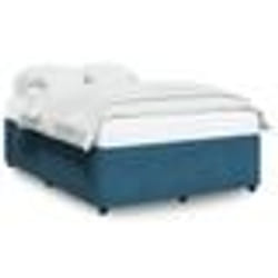 vidaXL Cadre de lit sans matelas bleu 140x190 cm velours - 140 x 190 cm