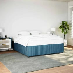 vidaXL Cadre de lit sans matelas bleu 200x200 cm velours
