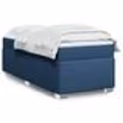 vidaXL Sommier à lattes de lit avec matelas Bleu 90x190 cm Tissu - 90 x 190 cm