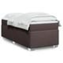 vidaXL Sommier à lattes de lit avec matelas Marron foncé 90x200 cm - 90 x 200 cm