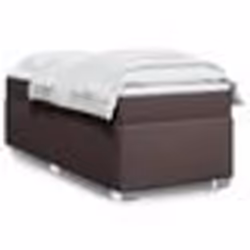 vidaXL Sommier à lattes de lit avec matelas Marron foncé 100x200 cm - 100 x 200 cm