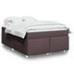 vidaXL Sommier à lattes de lit avec matelas Marron foncé 140x190 cm - 140 x 190 cm