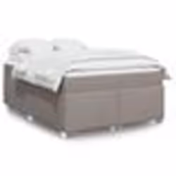 vidaXL Sommier à lattes de lit avec matelas Taupe 140x190 cm Tissu - 140 x 190 cm