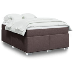 Vidaxl Sommier À Lattes De Lit Avec Matelas Marron Foncé 140x200 Cm