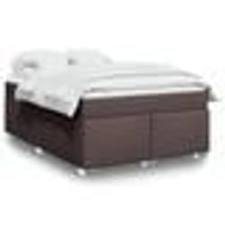 vidaXL Sommier à lattes de lit avec matelas Marron foncé 160x200 cm - 160 x 200 cm
