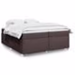 vidaXL Sommier à lattes de lit avec matelas Marron foncé 200x200 cm - 200 x 200 cm