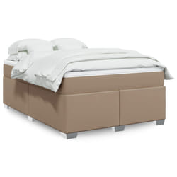 vidaXL Sommier à lattes de lit avec matelas Cappuccino 160x200 cm - 160 x 200 cm