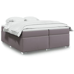 Vidaxl - Sommier À Lattes De Lit Avec Matelas Gris 200x200 Cm Similicuir
