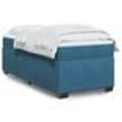 vidaXL Sommier à lattes de lit et matelas Bleu foncé 80x200 cm Velours - 80 x 200 cm