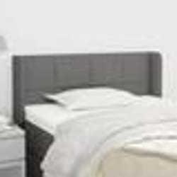vidaXL Sommier à lattes de lit et matelas Gris clair 100x200cm Velours - 100 x 200 cm