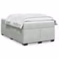 vidaXL Sommier à lattes de lit et matelas gris clair 120x190cm velours - 120 x 190 cm