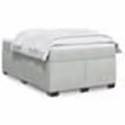 vidaXL Sommier à lattes de lit et matelas Gris clair 120x200cm Velours - 120 x 200 cm