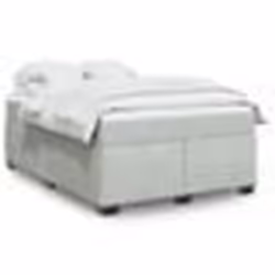 vidaXL Sommier à lattes de lit et matelas Gris clair 140x190cm Velours - 140 x 190 cm
