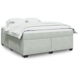 Vidaxl - Sommier À Lattes De Lit Et Matelas Gris Clair 180x200cm Velours
