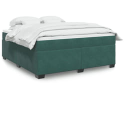 Vidaxl - Sommier À Lattes De Lit Et Matelas Vert Foncé 180x200cm Velours