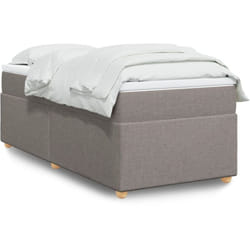 Vidaxl - Sommier À Lattes De Lit Avec Matelas Taupe 80x200 Cm Tissu