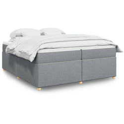 Vidaxl - Sommier À Lattes De Lit Avec Matelas Gris Clair 200x200cm Tissu