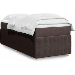 Sommier À Lattes De Lit Avec Matelas Marron Foncé 90x190 Cm Vidaxl