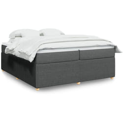 Vidaxl - Sommier À Lattes De Lit Avec Matelas Gris Foncé 200x200cm Tissu