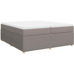 Vidaxl - Sommier À Lattes De Lit Avec Matelas Taupe 200x200 Cm Tissu