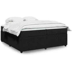 Vidaxl Sommier À Lattes De Lit Et Matelas Noir 200x200 Cm Velours