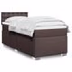 vidaXL Sommier à lattes de lit avec matelas Marron foncé 90x200 cm - 90 x 200 cm