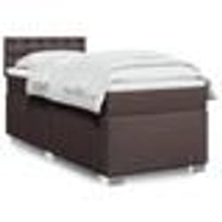 vidaXL Sommier à lattes de lit avec matelas Marron foncé 90x200 cm - 90 x 200 cm