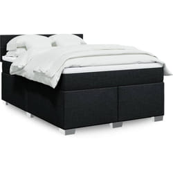 Vidaxl - Sommier à lattes de lit avec matelas Noir 160x200 cm Tissu