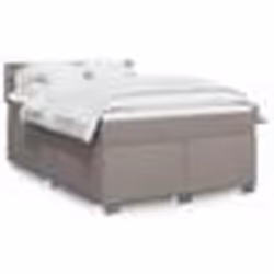 vidaXL Sommier à lattes de lit avec matelas Taupe 160x200 cm Tissu - 160 x 200 cm