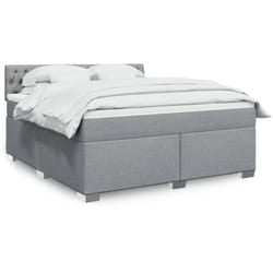 Vidaxl - Sommier À Lattes De Lit Avec Matelas Gris Clair 180x200cm Tissu
