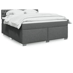 Vidaxl - Sommier À Lattes De Lit Avec Matelas Gris Foncé 180x200cm Tissu