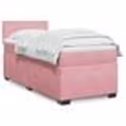 vidaXL Sommier à lattes de lit et matelas Rose 80x200 cm Velours - 80 x 200 cm