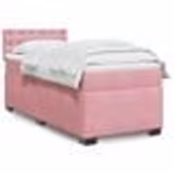 vidaXL Sommier à lattes de lit et matelas Rose 80x200 cm Velours - 80 x 200 cm
