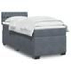 vidaXL Sommier à lattes de lit et matelas Gris foncé 90x190 cm Velours - 90 x 190 cm