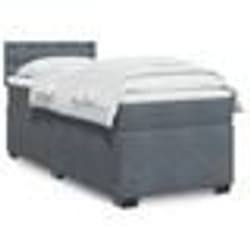 vidaXL Sommier à lattes de lit et matelas Gris foncé 90x200 cm Velours - 90 x 200 cm