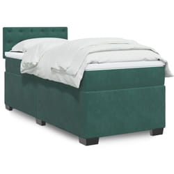Vidaxl - Sommier À Lattes De Lit Avec Matelas Vert Foncé 90x200 Cm