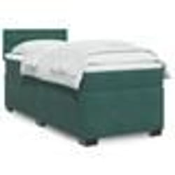 vidaXL Sommier à lattes de lit avec matelas Vert foncé 100x200 cm - 100 x 200 cm