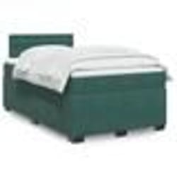 vidaXL Sommier à lattes de lit avec matelas vert foncé 120x190 cm - 120 x 190 cm
