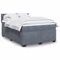 vidaXL Sommier à lattes de lit et matelas Gris foncé 140x190cm Velours - 140 x 190 cm