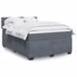 vidaXL Sommier à lattes de lit et matelas Gris foncé 140x200cm Velours - 140 x 200 cm