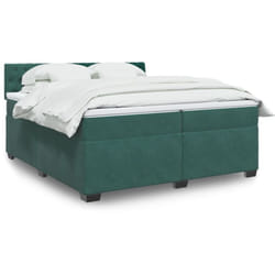 Vidaxl Sommier À Lattes De Lit Et Matelas Vert Foncé 200x200cm Velours