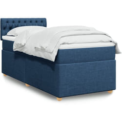 Vidaxl - Sommier À Lattes De Lit Avec Matelas Bleu 100x200 Cm Tissu
