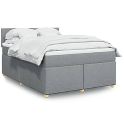 Vidaxl - Sommier À Lattes De Lit Avec Matelas Gris Clair 140x190cm Tissu