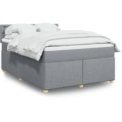 Vidaxl - Sommier À Lattes De Lit Avec Matelas Gris Clair 140x200cm Tissu