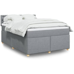 Vidaxl - Sommier À Lattes De Lit Avec Matelas Gris Clair 160x200cm Tissu