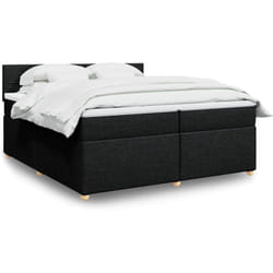Vidaxl - Sommier À Lattes De Lit Avec Matelas Noir 200x200 Cm Tissu